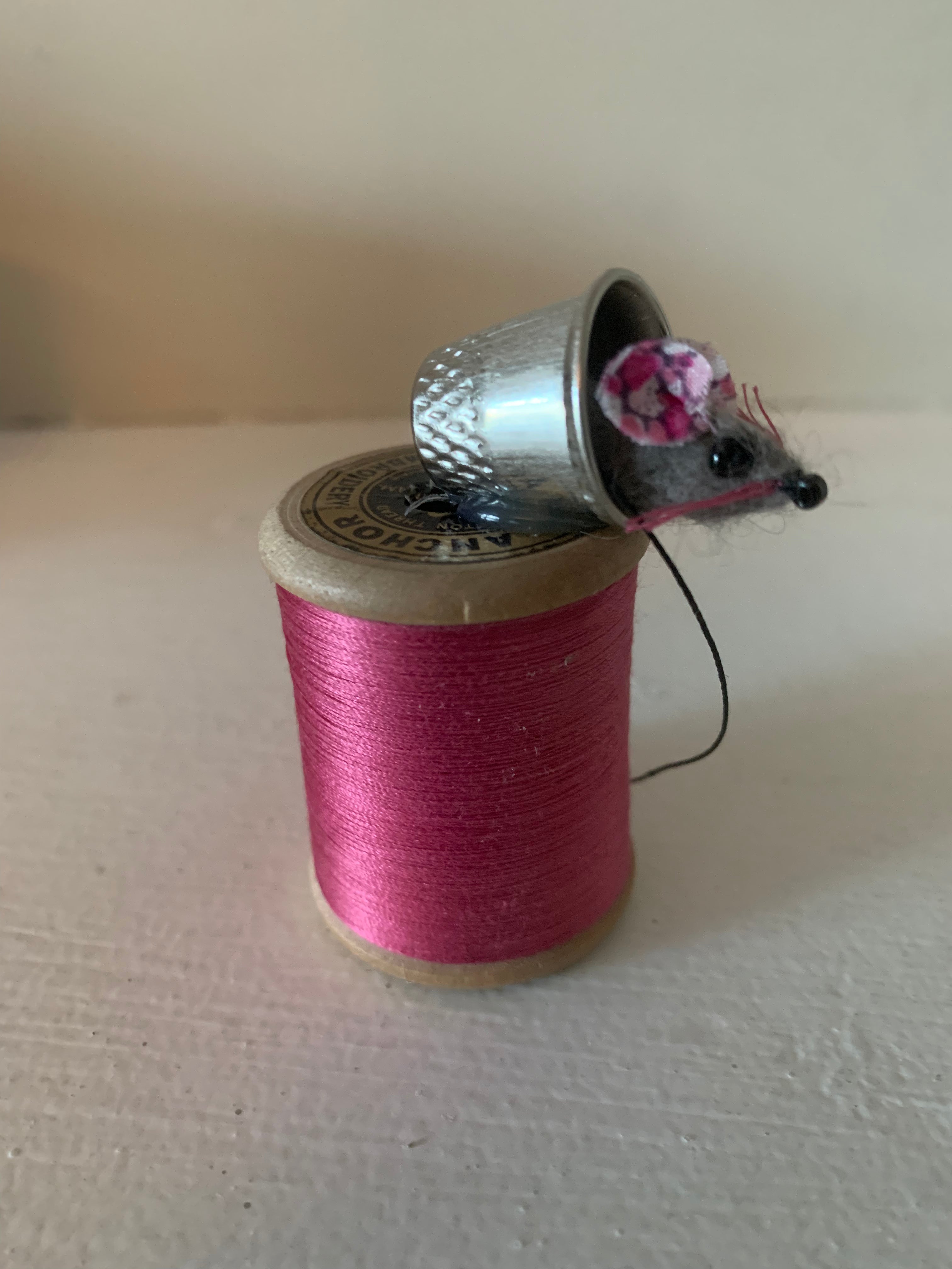 Cotton Reel Mouse - Clara