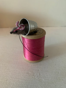 Cotton Reel Mouse - Clara