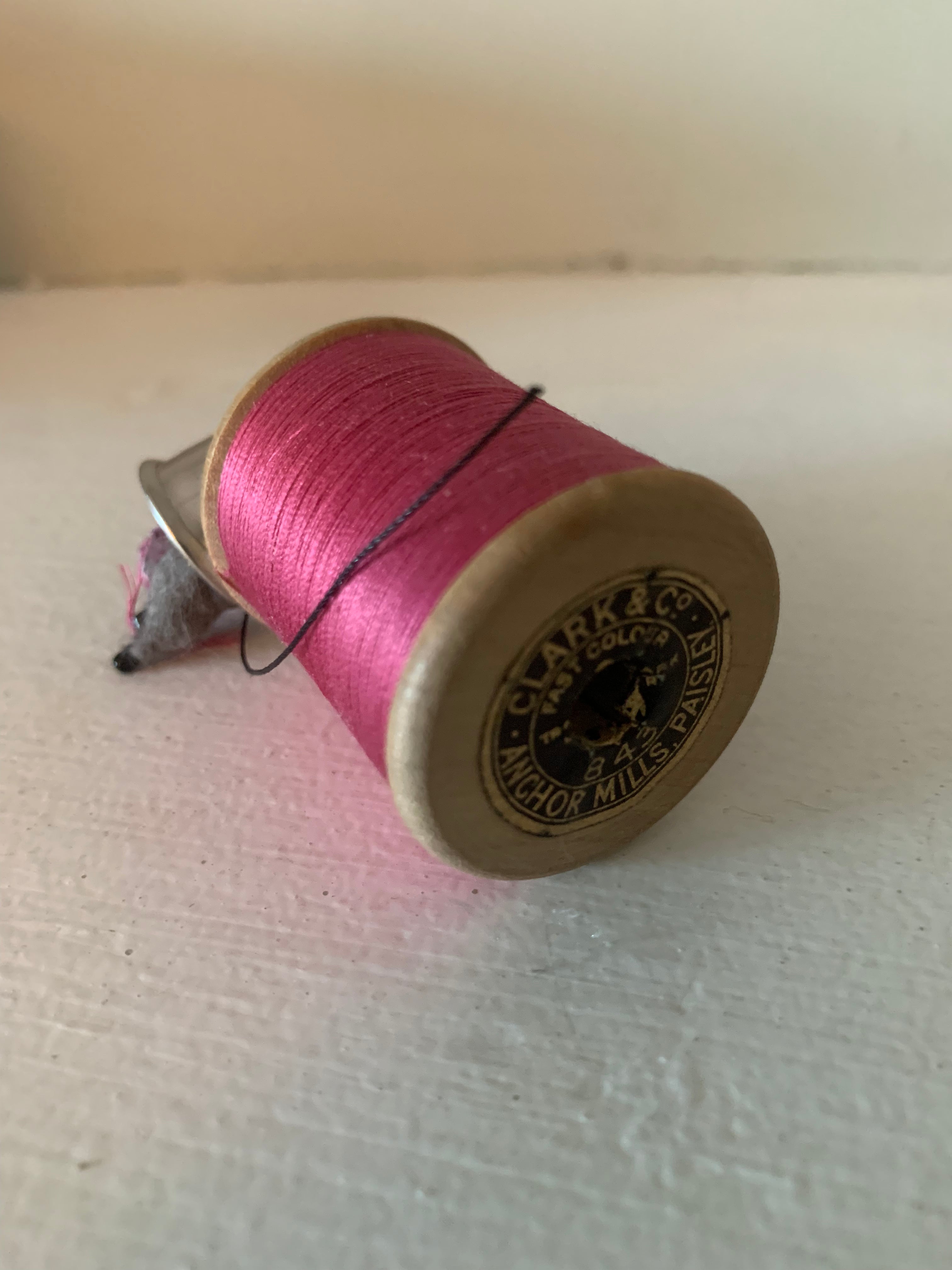 Cotton Reel Mouse - Clara