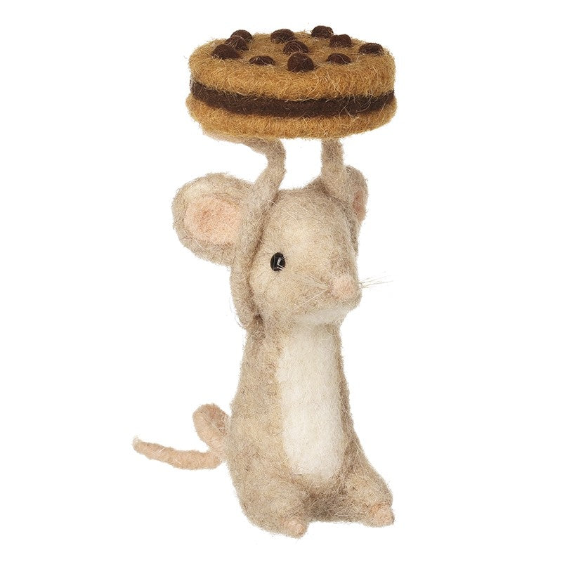 Felt Mouse with Cake