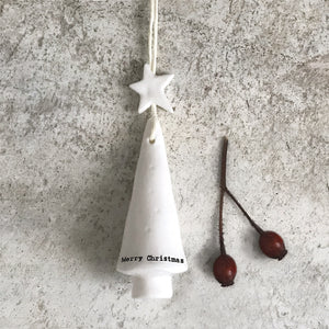 Porcelain Christmas Tree- Merry Christmas