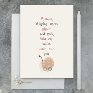 New Born Baby Card - Freckles